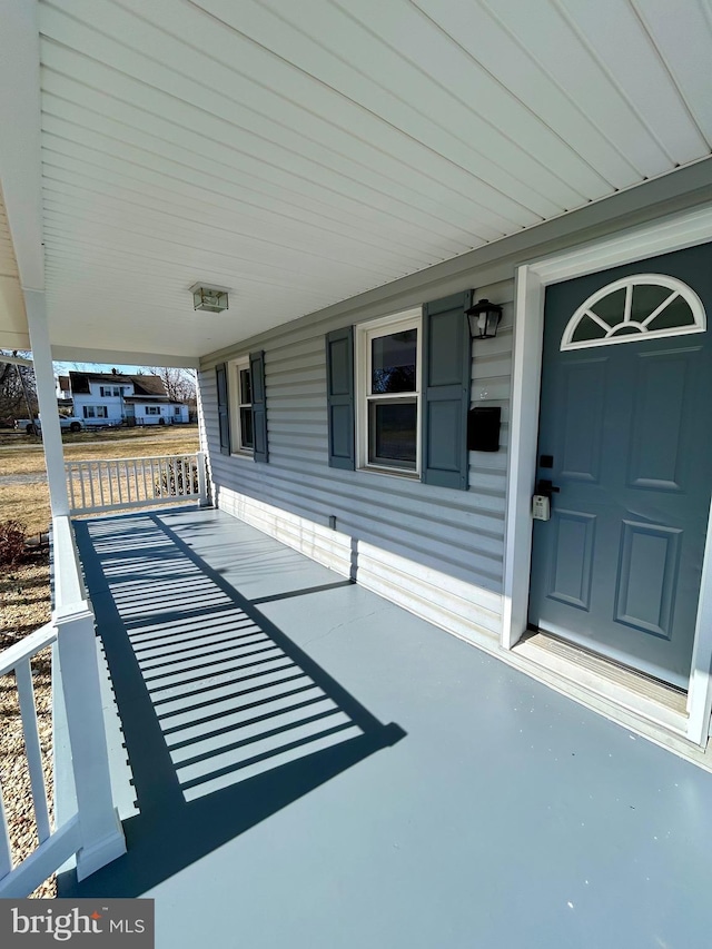 view of patio with a porch