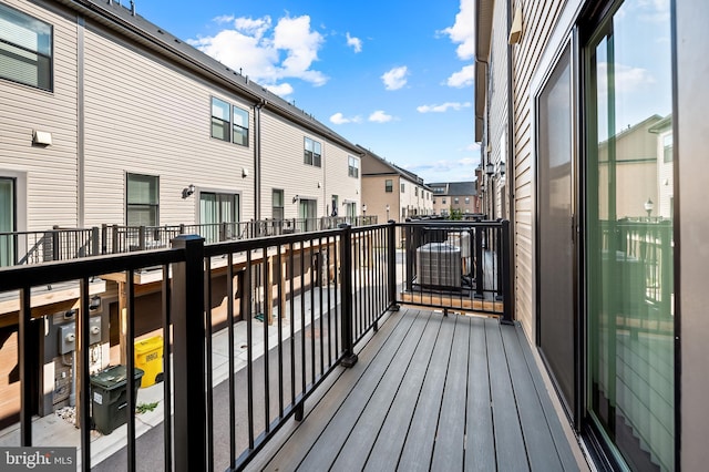 balcony featuring a residential view