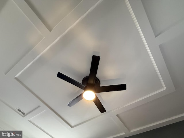 room details with ceiling fan and visible vents