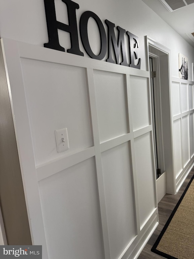 interior details with wood finished floors