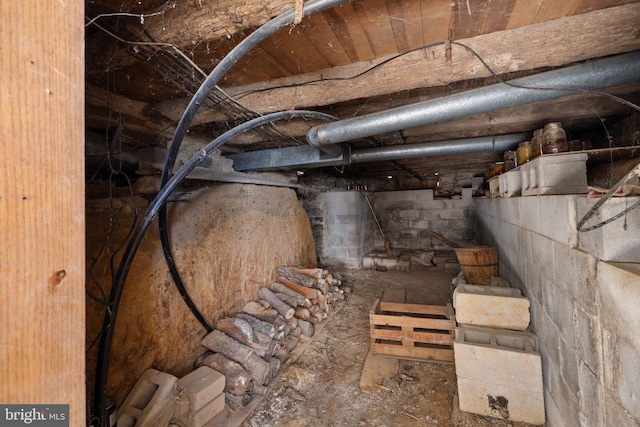 view of basement