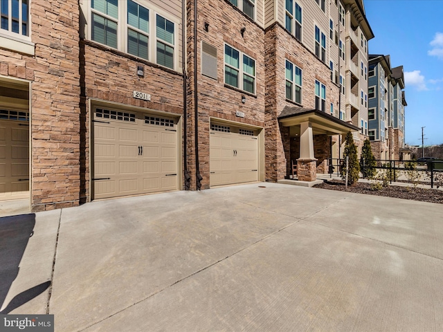 view of property with a garage