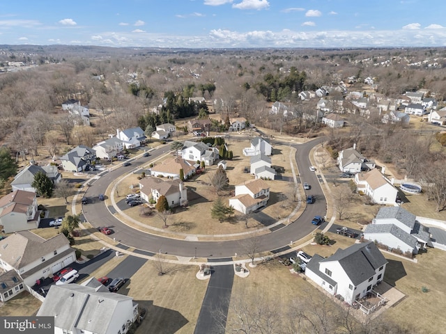 aerial view featuring a residential view