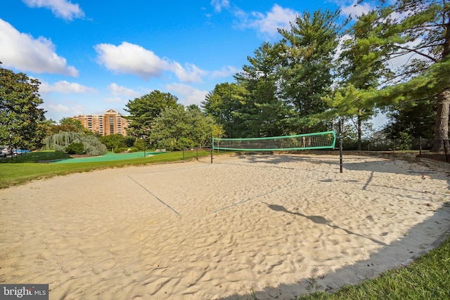 view of property's community with volleyball court