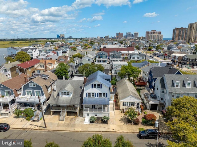 drone / aerial view with a residential view