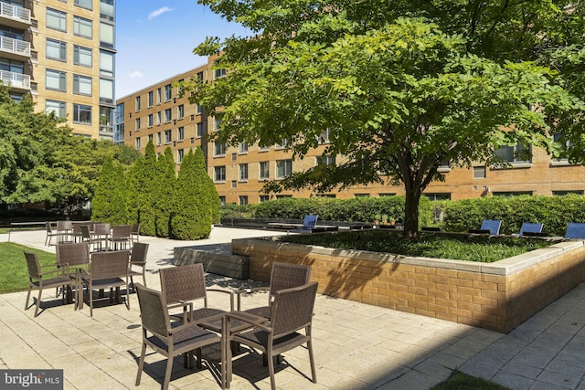 view of patio with outdoor dining space