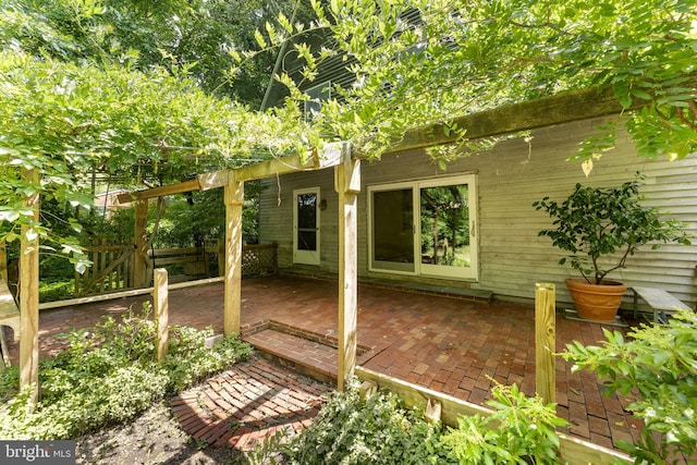 view of patio / terrace with fence