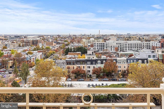 bird's eye view with a city view