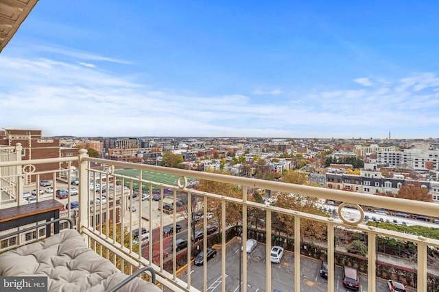 balcony with a city view