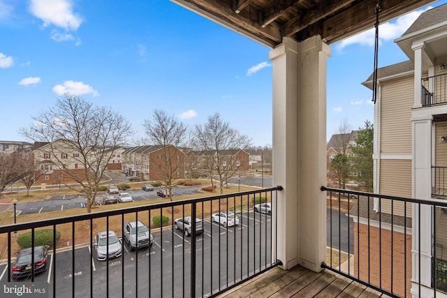 balcony featuring a residential view