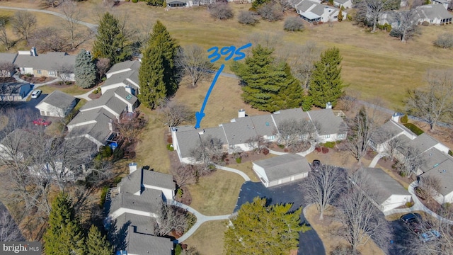 birds eye view of property featuring a residential view