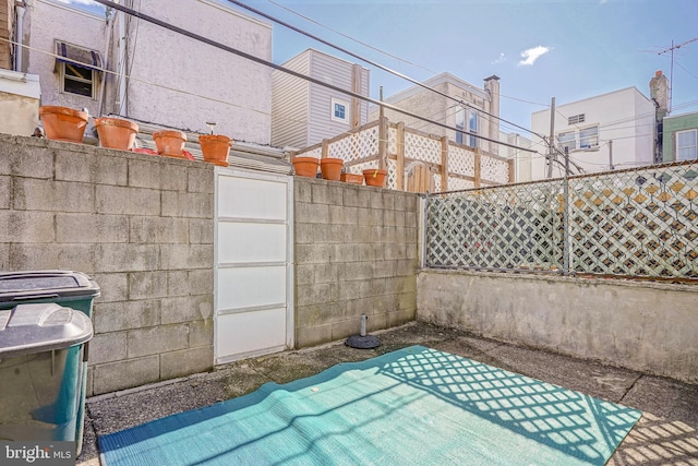 view of patio with fence