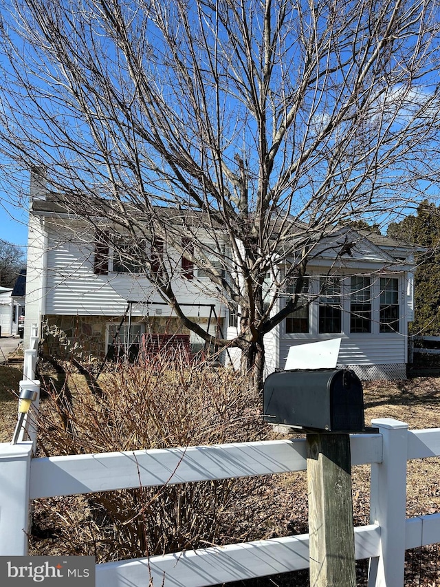 exterior space with fence