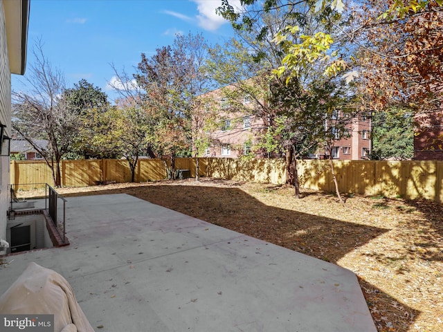 view of patio with a fenced backyard