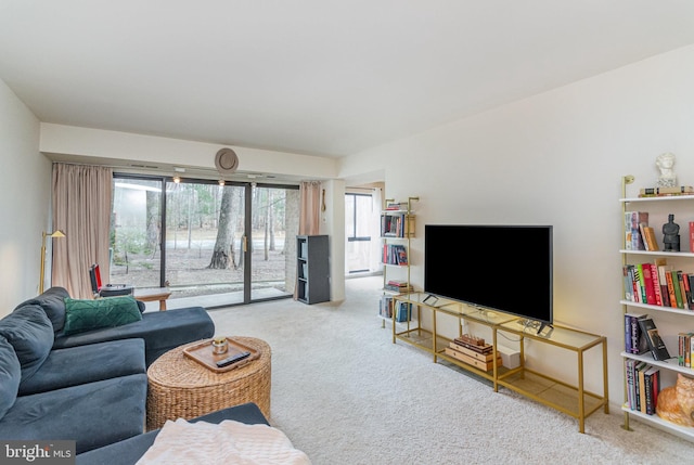 view of carpeted living room