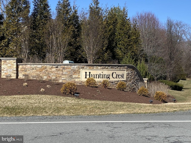 view of community sign