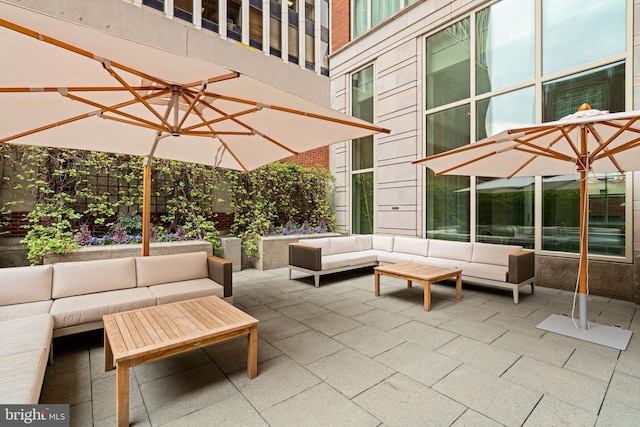 130 S 18th St Unit 2502, Philadelphia, PA 19103 - view of patio / terrace with an outdoor hangout area and fence