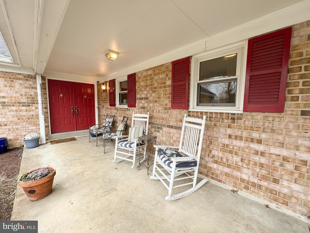 view of patio / terrace with a porch