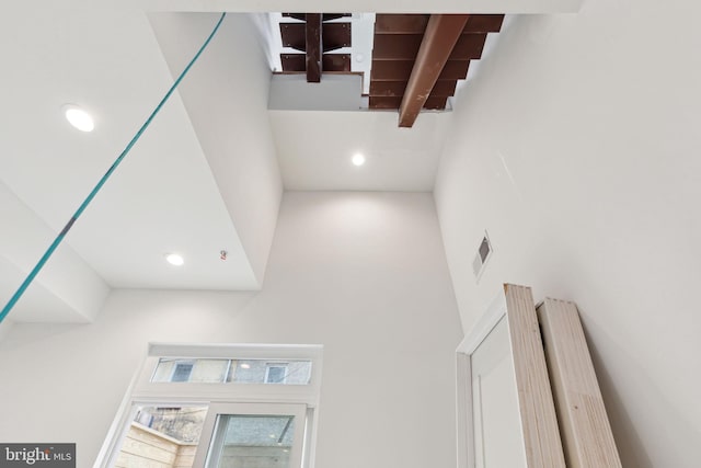 details featuring recessed lighting and visible vents