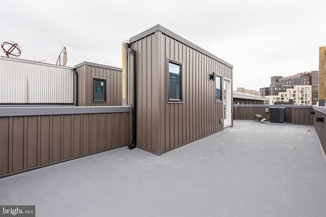 view of outbuilding with cooling unit