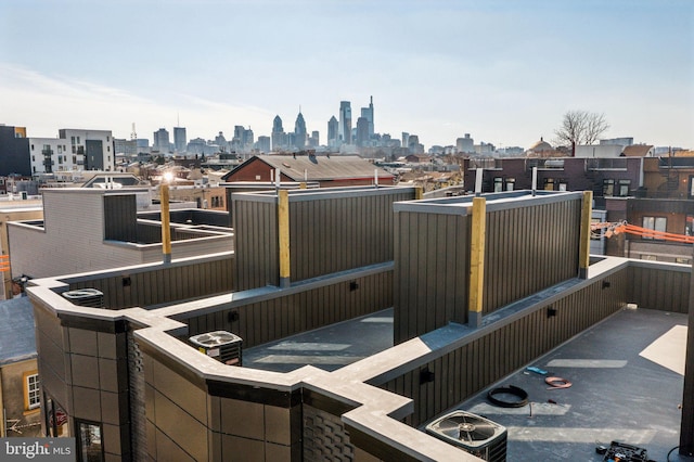 deck with a city view and central AC