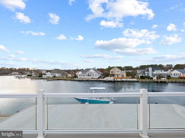 view of water feature featuring a residential view