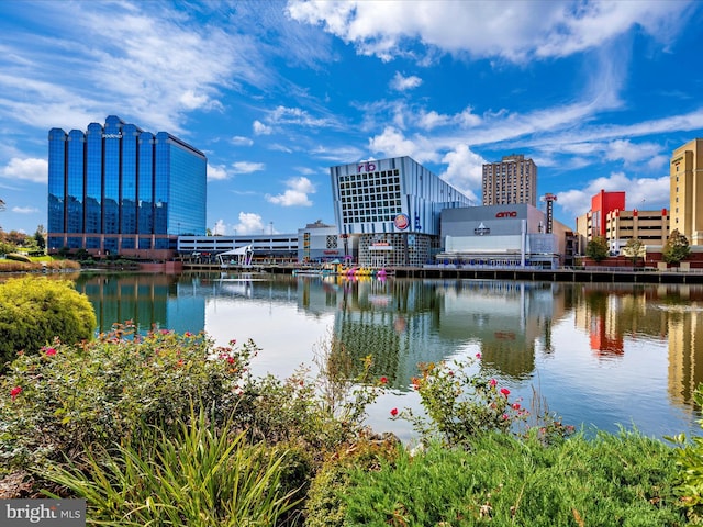 water view featuring a city view