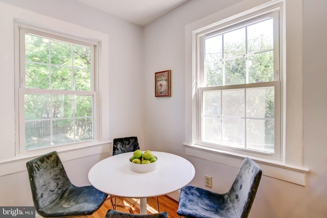 view of dining room