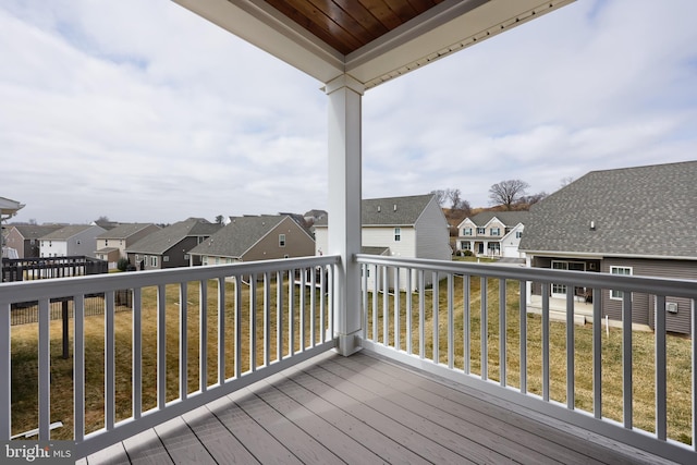 deck featuring a residential view