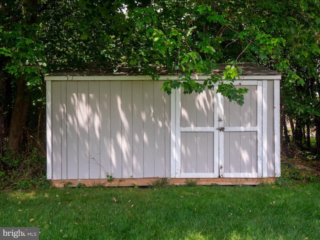 view of shed