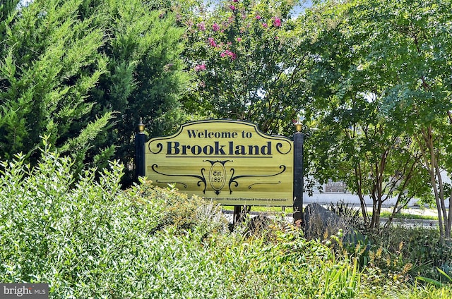 view of community sign