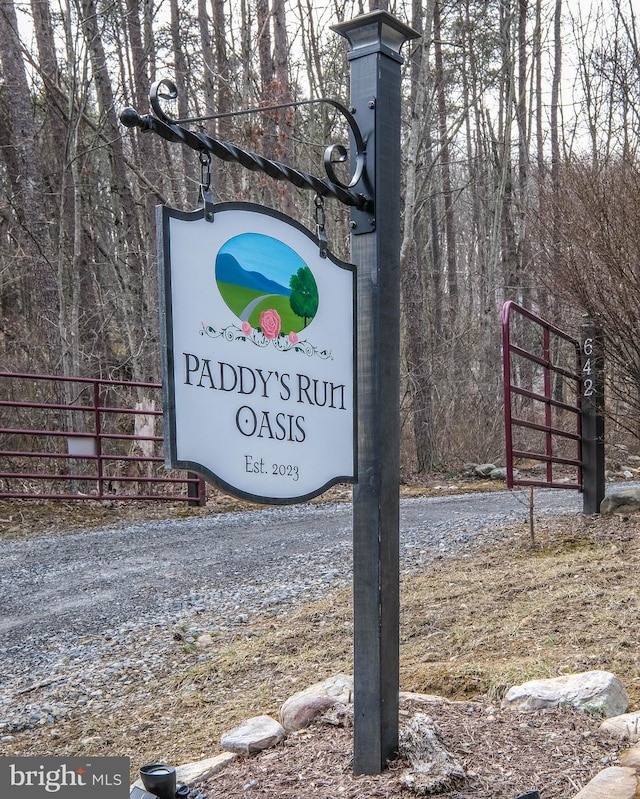 view of community sign