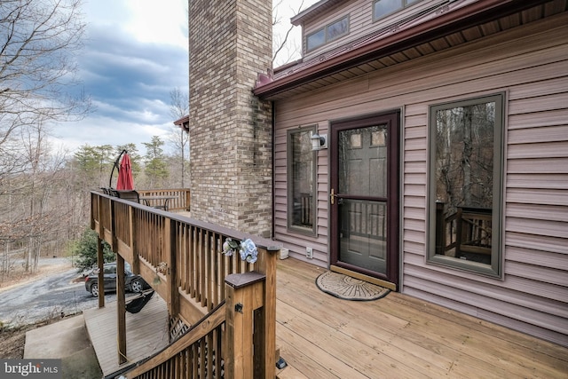 view of wooden deck