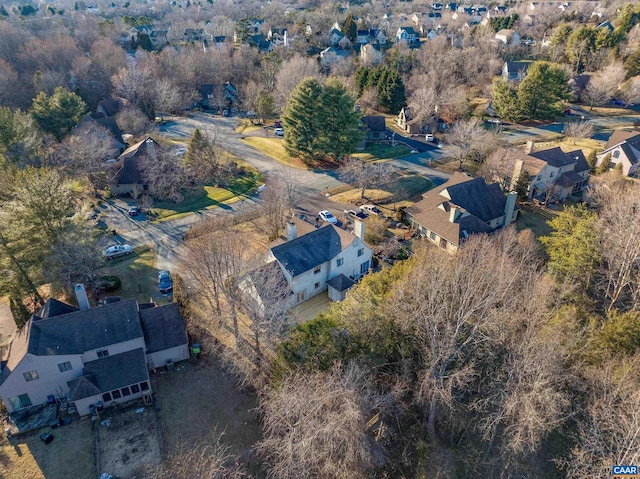 bird's eye view with a residential view