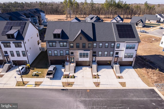 aerial view featuring a residential view