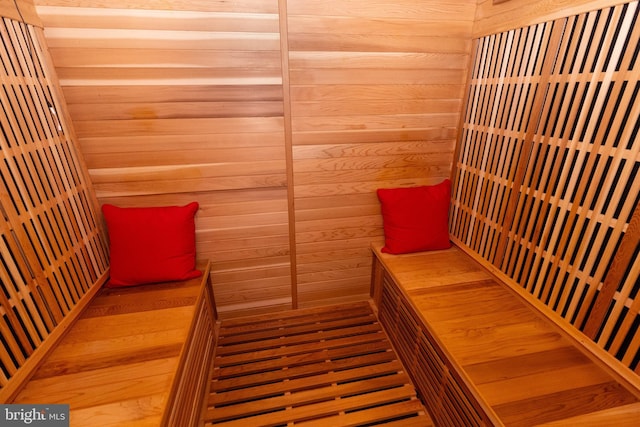 view of sauna