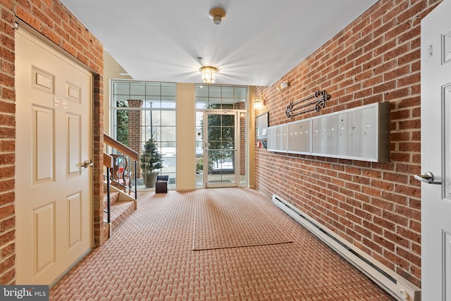 508 Limerick Cir Unit 304, Lutherville Timonium, MD 21093 - unfurnished sunroom with a baseboard radiator and mail area