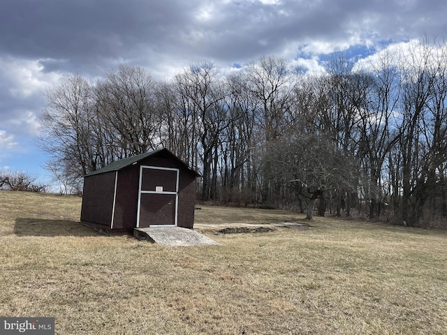 view of shed