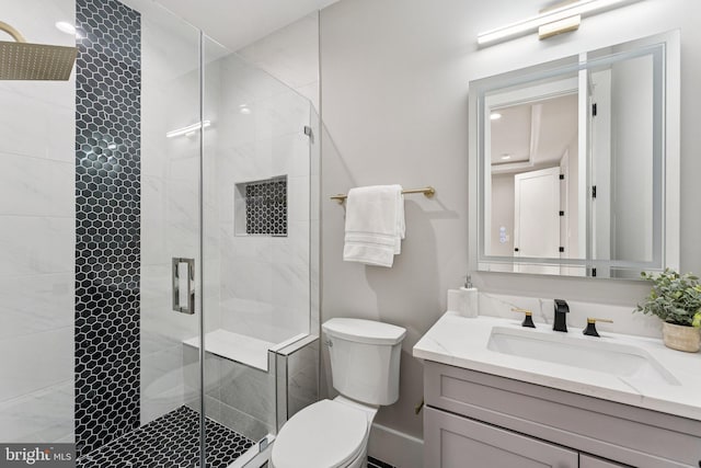 6935 Southridge Dr, Mclean, VA 22101 - bathroom featuring vanity and a stall shower