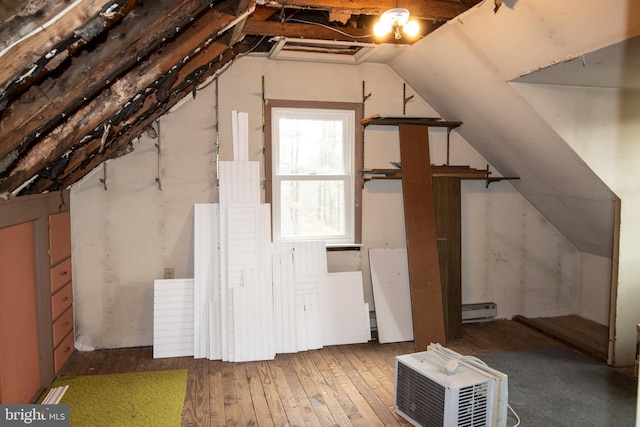 view of unfinished attic