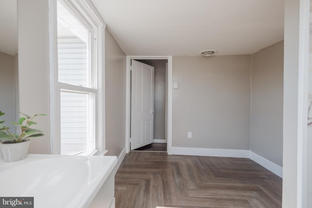 interior space featuring visible vents and baseboards