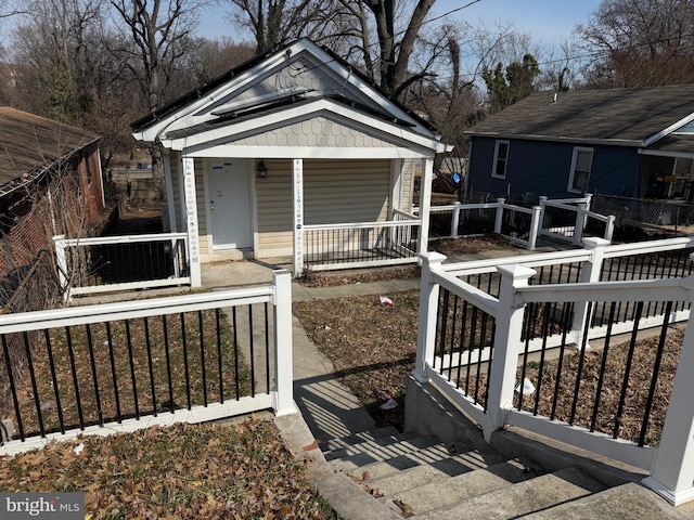 4818 Deanwood Dr, Capitol Heights, MD 20743 - exterior space with covered porch and fence