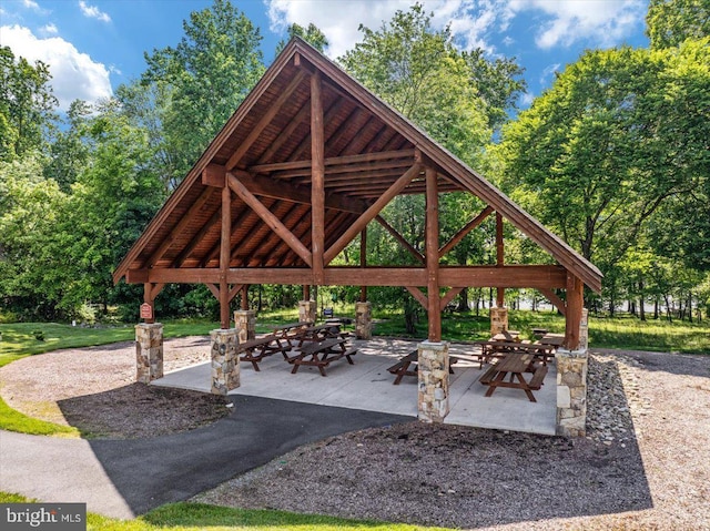 view of home's community with a gazebo