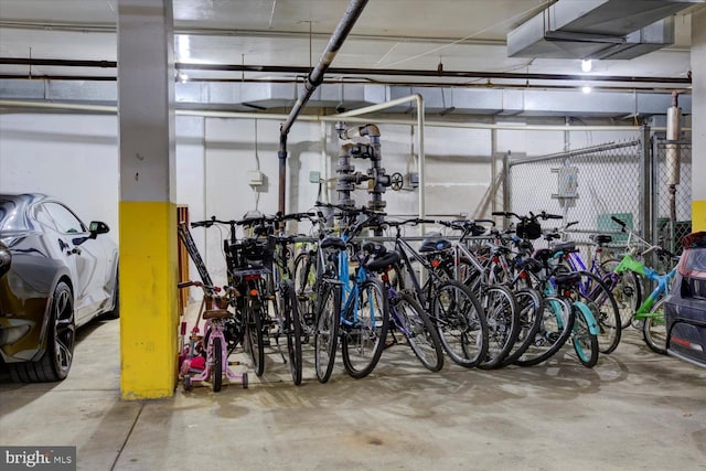 garage featuring bike storage