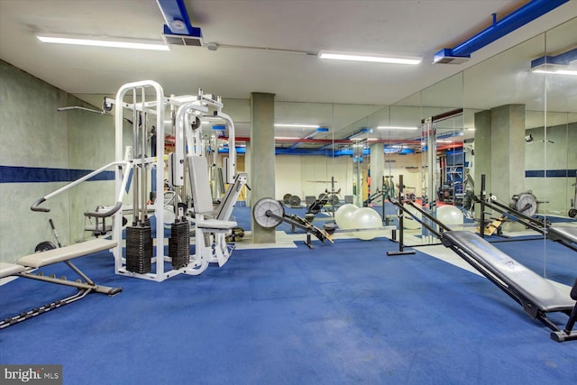 view of exercise room