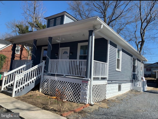 bungalow with covered porch