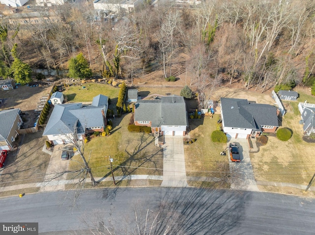 birds eye view of property featuring a residential view