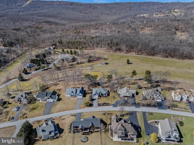 aerial view featuring a residential view