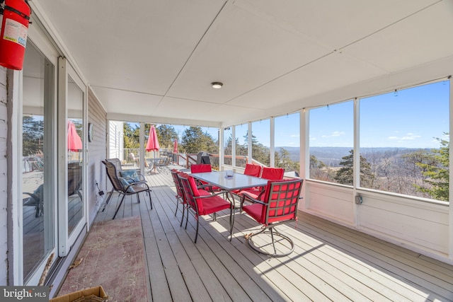 view of sunroom