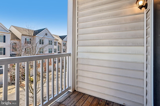 balcony with a residential view